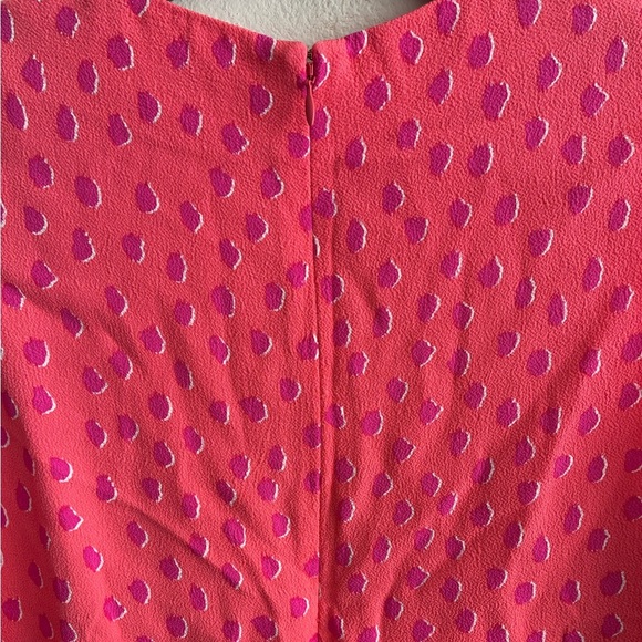 Kate Spade Take A Walk On The Wild Side Pink Leopard Dot Layered Tank Blouse M - Picture 10 of 15